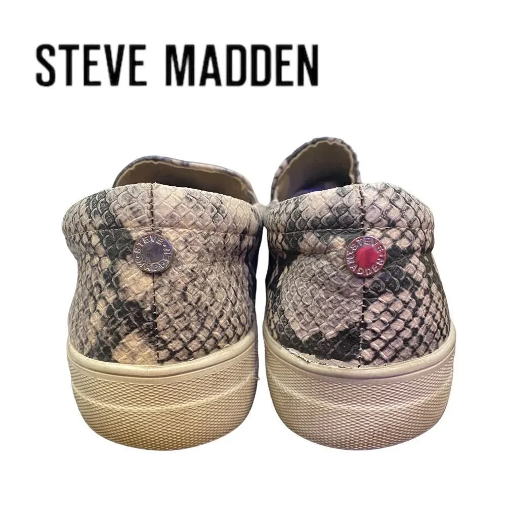 Steve Madden Gills Snake Slip-on Women's Loafers Sneakers 9.5